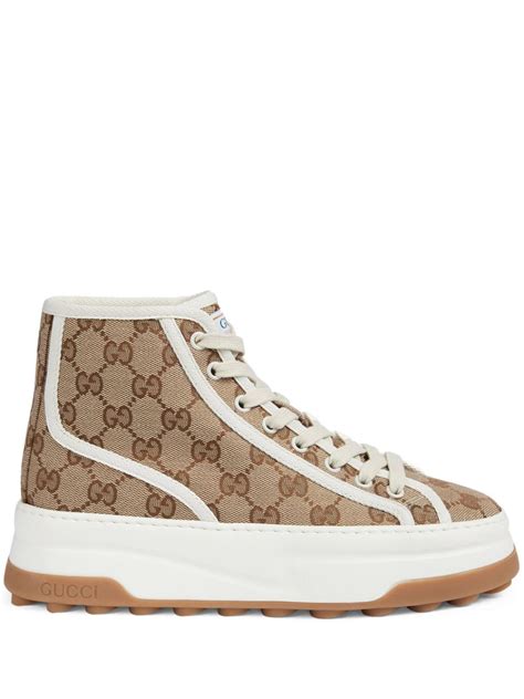 gucci women's high top sneakers|farfetch gucci sneakers women.